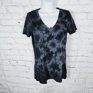 Victoria’s Secret PINK Size XS Blue Grey Tie Lye  Short Sleeve Shirt Top